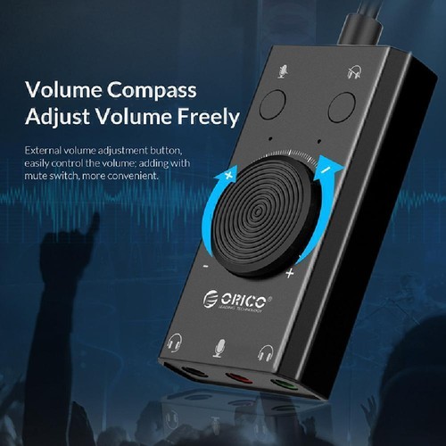 Universal External USB Driver-Free Sound Card With LED Indicator For Speaker - Afbeelding 5 van 12
