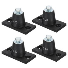 4pcs Rubber Vibration Isolator Mounting Bracket 44lb Load Bearing 80x41x39mm