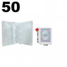 50 Clear 12 Disc DVD Cases & 100 OPP Bags
