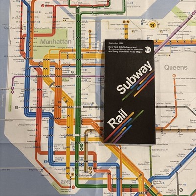 New York City MTA Transit NYC Subway Train Map 2025 Full Size 23 x 32''