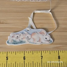 Longaberger 2001 Bunny  Easter Basket Tie on  39501 Multiple rabbit version.
