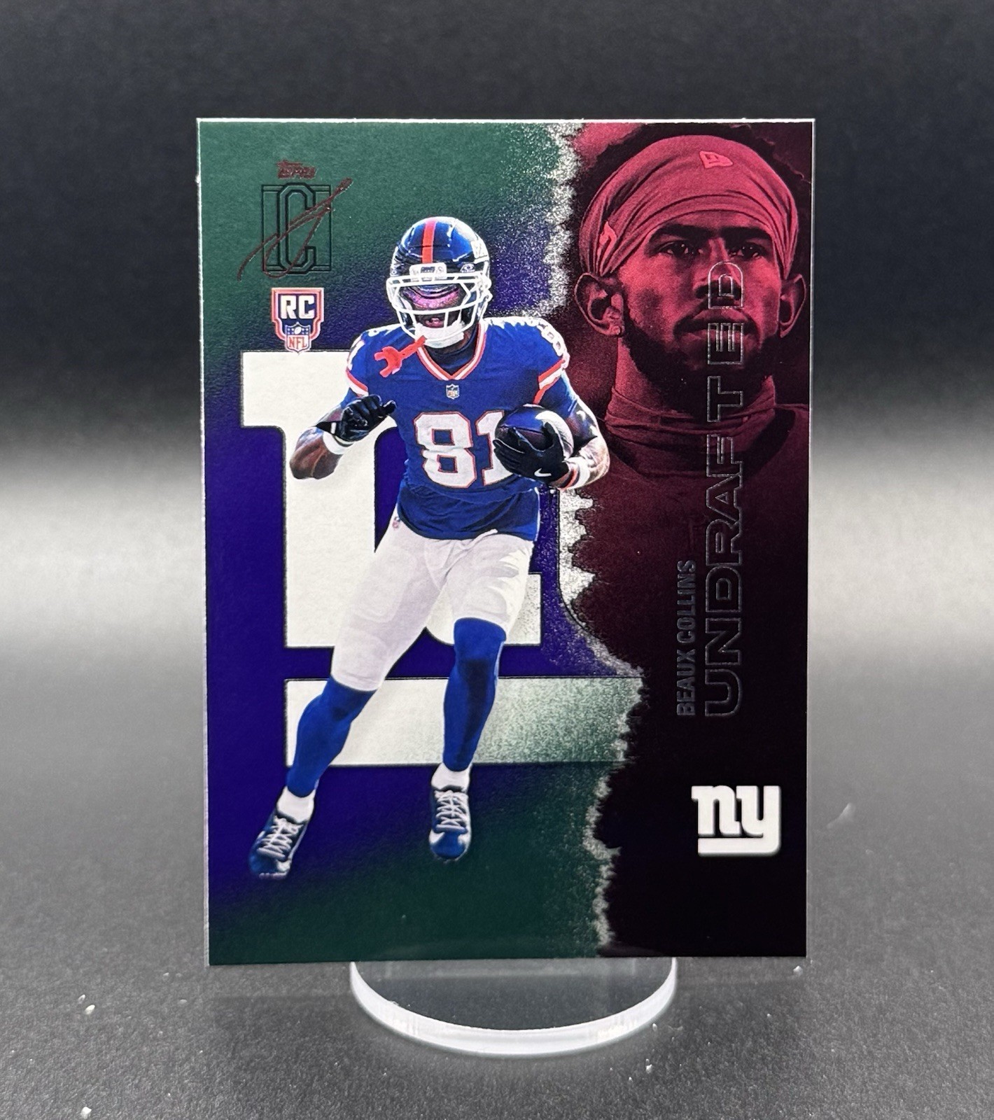 2025 Topps Signature Class Beaux Collins RC Green Purple Parallel #245 Giants