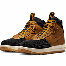 Nike Lunar Force 1 Duckboot Men's Mid Top Sneaker Brown/Black Leather Lace