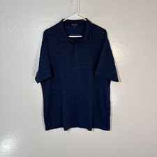 Peter Millar Polo Shirt Mens XL Navy Crown Crafted Stretch Performance Golf
