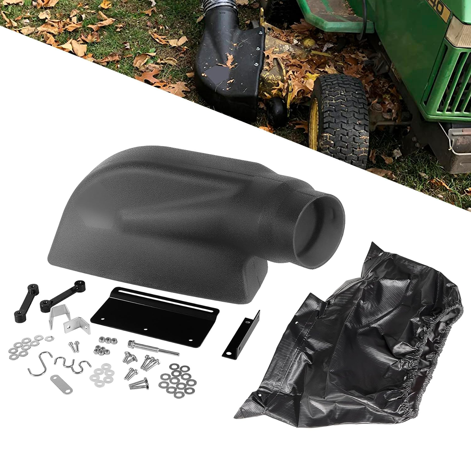 62468 Adapter Mow-N-Vac Kit Set Leaf Vacuum Bagger Universal Deck Boot Chute