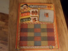 Gamble Vintage Professor Charley Punch Board Gambling Unused Old Stock Rare