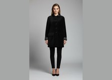 SPORTALM Mantel Damen Gr 42 Baumwolle Schwarz Elegant Classic Luxury WIE NEU