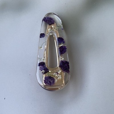 Handmade Epoxy Hair Clips   Real Dried Flowers Resin Accessories