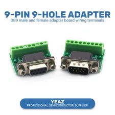 9-Pin RS232 DB9 Adapter Board - Male/Female to Screw Terminal Block Converter