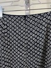 Worthington Women’s 16 Large Navy and White Geometric Print Skirt Lined Slit — photo 7