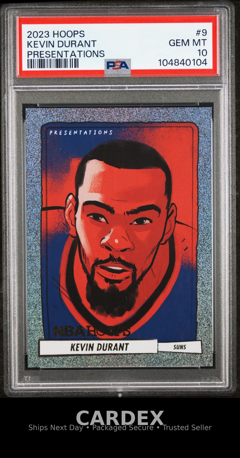 2023 Panini NBA Hoops Presentations #9 Kevin Durant PSA 10
