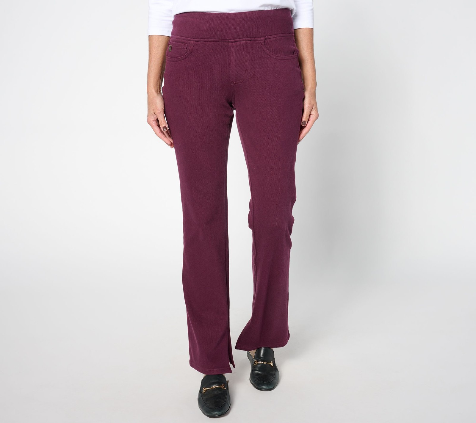 Belle by Kim Gravel Women's Petite Pants 14P Flexibelle Kickity Purple A662777