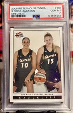 2006 Rittenhouse WNBA Checklist Sue Bird, Lauren Jackson #108 PSA 10