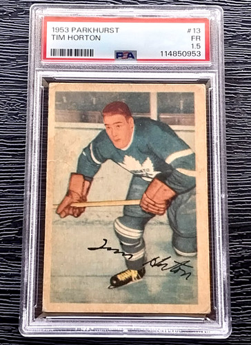 Tim Horton #13 1953 Parkhurst card