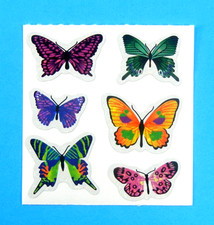 Glittery Butterflies Sandylion Sticker Mod Sheet 2"x 2" Style 2