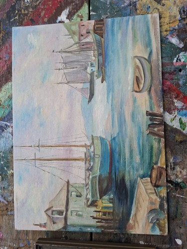 Boat Paintings/prints#4 Old Frames