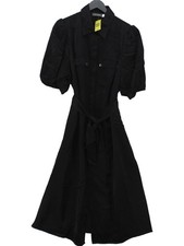 Mint Velvet Shirt Midi Dress UK18 in Black