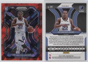 2020-21 Panini Prizm Red Ice Prizm Desmond Bane #297 Rookie RC