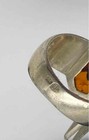 925 Sterling Silver Amber Hexagon Ring Size 8 Gold Tone Hoop Earrings 13.6g — photo 6