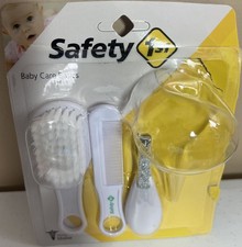 Safety 1st Baby Care Basics Grooming Kit - Brush, Comb, Nail Clippers - White