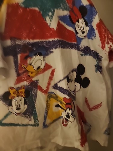 Vintage 90s Thrashed Disney Mickey Unlimited T-Shirt AOP Daffy Duck Gr. XL - Bild 6 von 6
