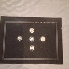 * Vintage - FRANKLIN MINT  SILVER Miniature COIN Lot - 5 Diff Commemorative