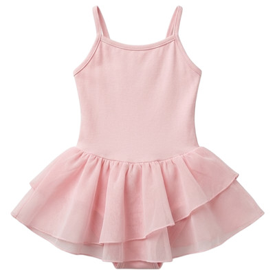 Girls Ballet Dance Dress Leotard Tutu Skirt Camisole Criss Cross Back 110cm 2-3T