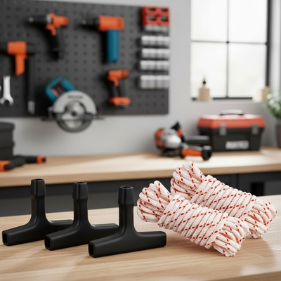 #ad 10ft Universal Pull Cord Rope 3 Pack with Ergonomic Handles for Equipment Use $8.99