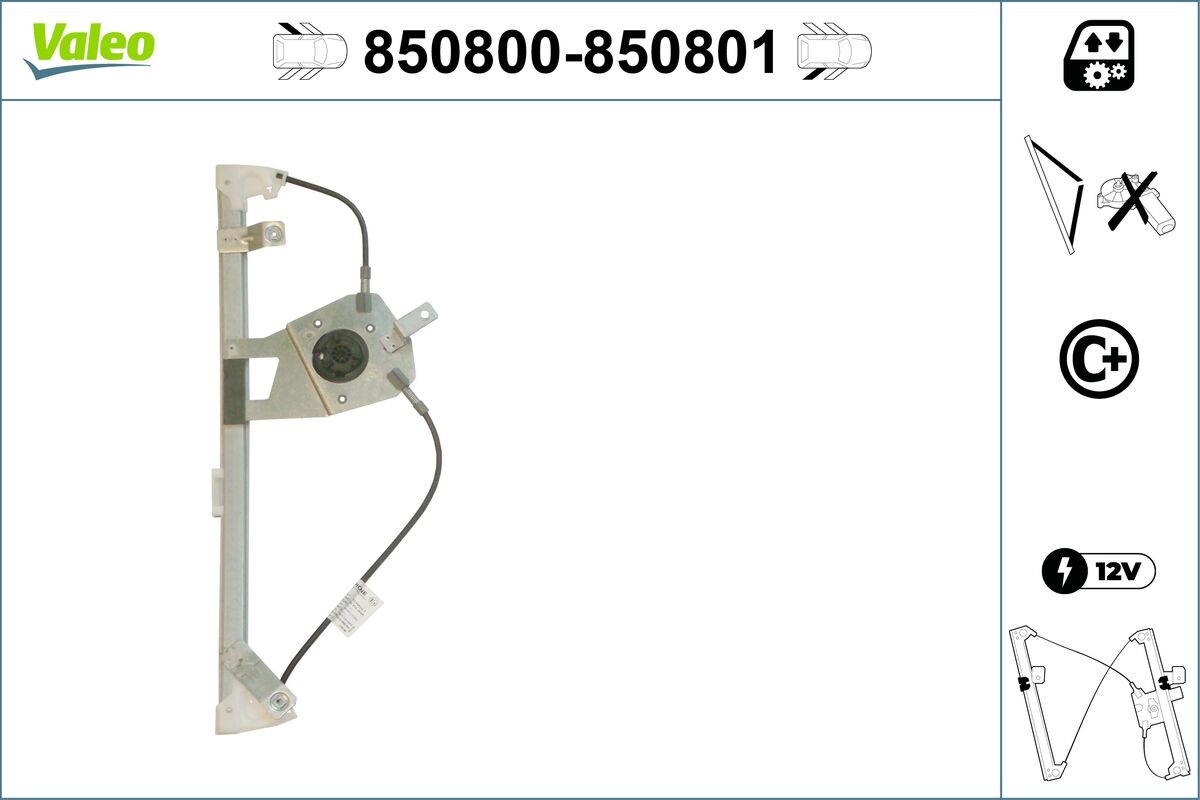 Reparer Vitre Bloquee Leve-vitre Valeo 850800 pour Renault Megane II 4 Portes Tricorps