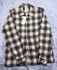 Rhythm Shirt Men Large Flannel Plaid Button Up Huckerry Workwear Long Sleeve