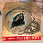 Riddell Carolina Panthers NFL Mini Helmet Signed Original w/Display Case