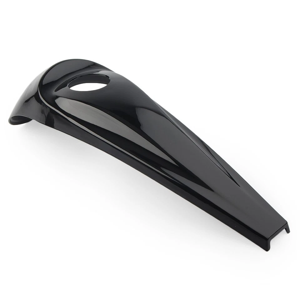 Cubierta de consola de combustible para tablero liso negro brillante para Harley Glides Road Street 2008-17 Foto 4 de 4