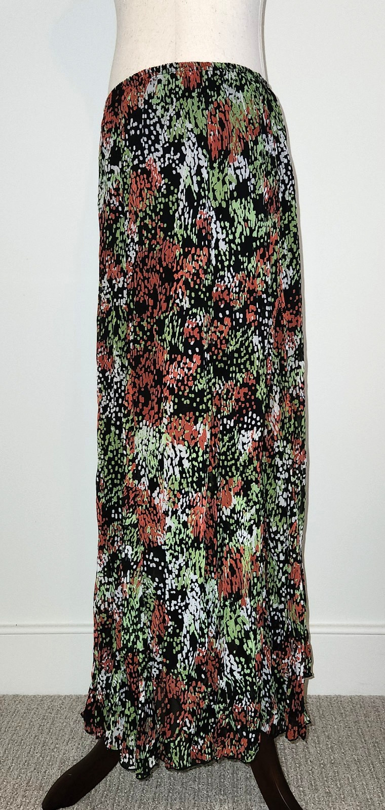 Rafael Abstract Print Broomstick Maxi Skirt Boho … - image 4