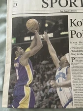 Kobe Bryant Newspaper 2002 NBA All star MVP February 11, 2002 LA Times
