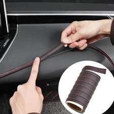 Car Dashboard Decor Line Strip Sticker Molding Trim Accessories 2M PU Leather