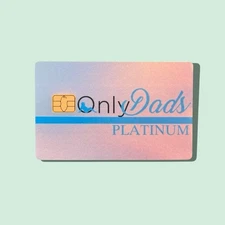 OnlyDads Platinum Silver Holographic Credit Card Sticker Debit Skin Decal Cover