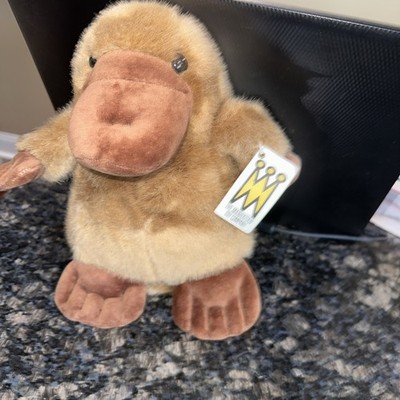 Manhattan Toy Company Platypus Plush 1997 Vintage Brown Stuffed Animal 9  w/Tag