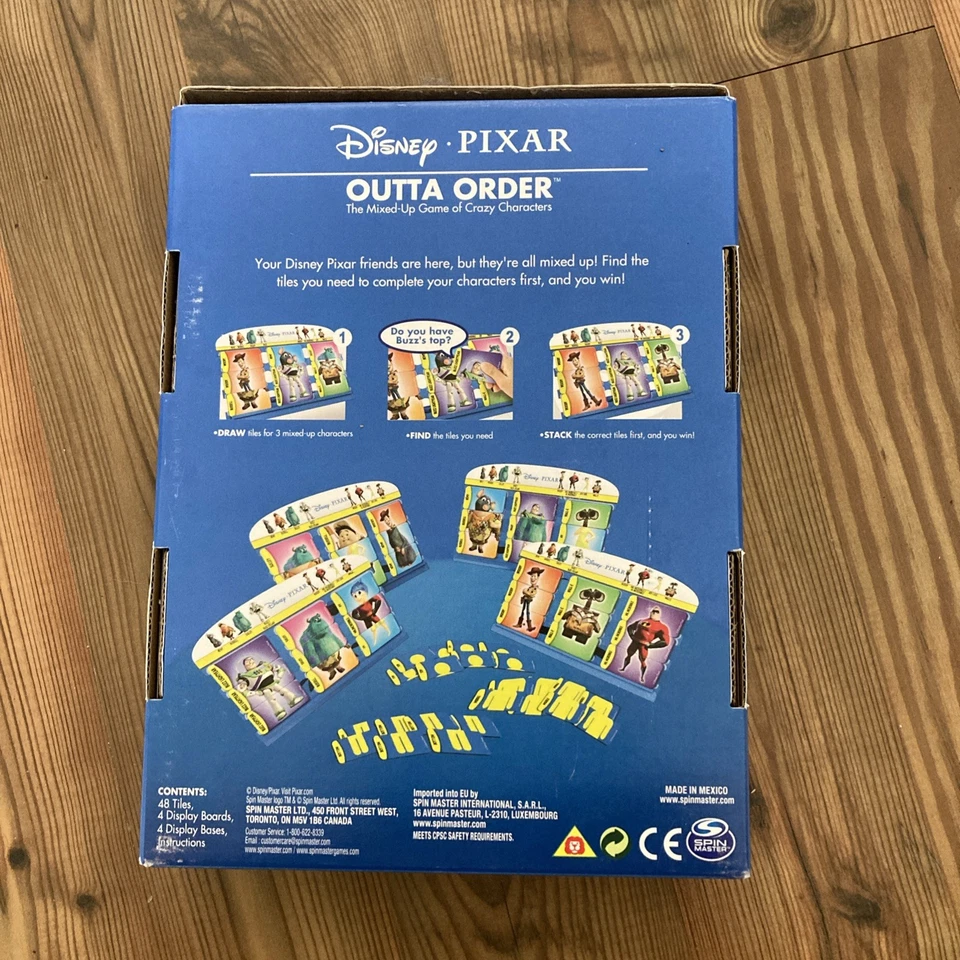 Disney Pixar Outta Order Game Toy Story Incredibles Wall-e Up Monsters Nemo - Image 2 of 4