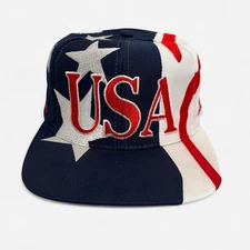 Olympics USA Hat Logo Athletic 1996 Atlanta Snapback Cap Vtg American Flag new