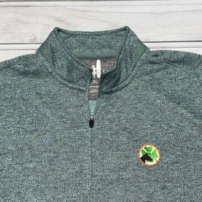 Johnnie-O 1/4 Zip Pullover Mens XL Green Due Process Stables Golf Sweatshirt