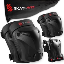 SKATEWIZ Skate Pads - Knee and Elbow Pads  Wrist Guards for Roller Skating