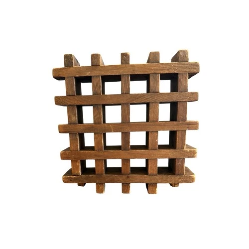 MCM Vintage Teak Wood Trivet Lattice Waffle Square Danish 6"x 6" Handmade Modern image 8