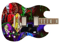 Ghost Papa Emeritus III Signed Autographed 1/1 Custom Graphics Photo Guitar ACOA