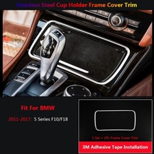 Stainless Car Console Cup Holder Cover Trim For Bmw 5 F10 F11 Strip Accessories Stainless Car Console Cup Holder Cover Trim For Bmw 5 F10 F11 Strip Accessories