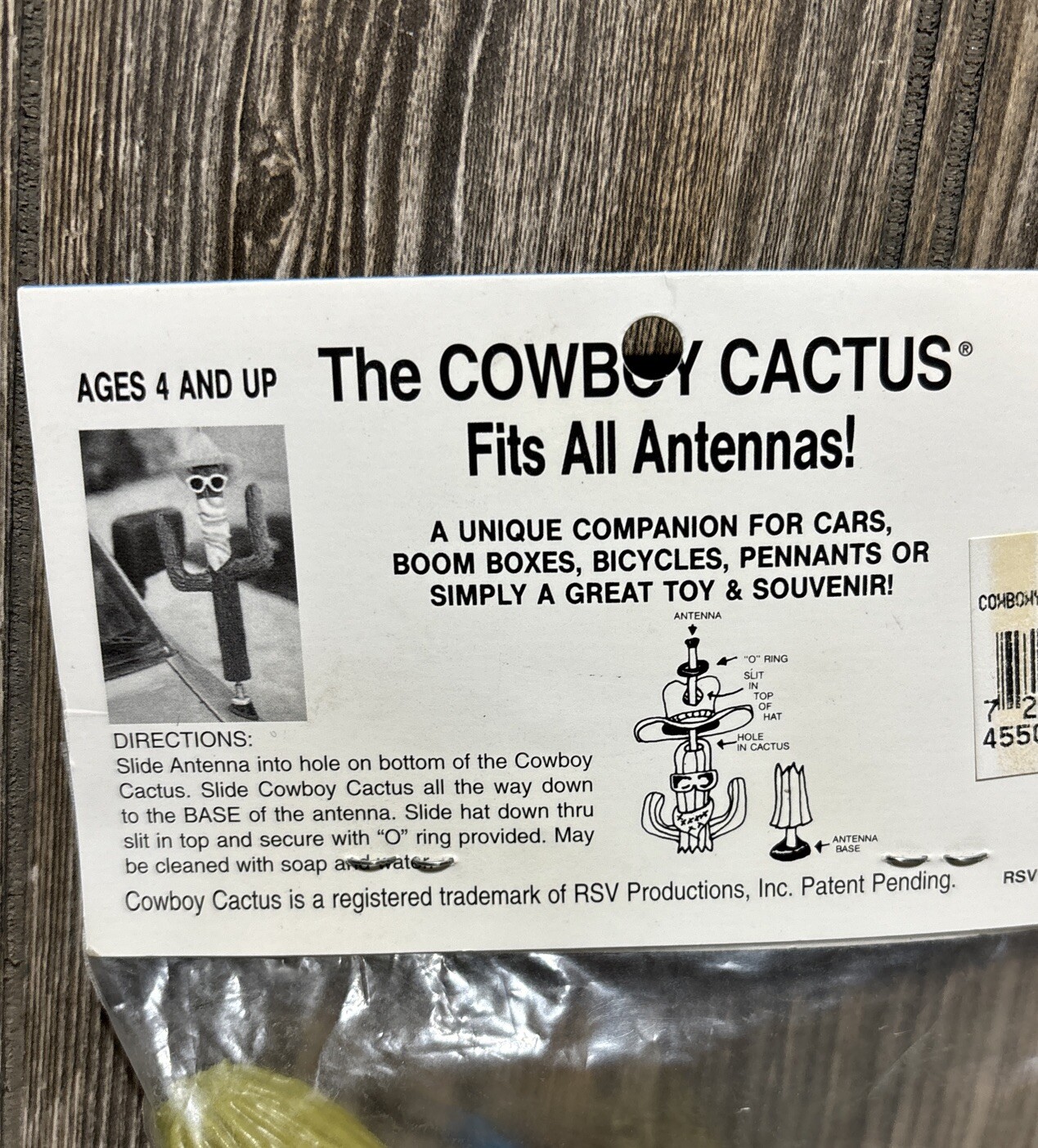 Vintage Cowboy Cactus Antenna Topper Car Decor 80s 90s NOS Bandana Rubber NEW eBay