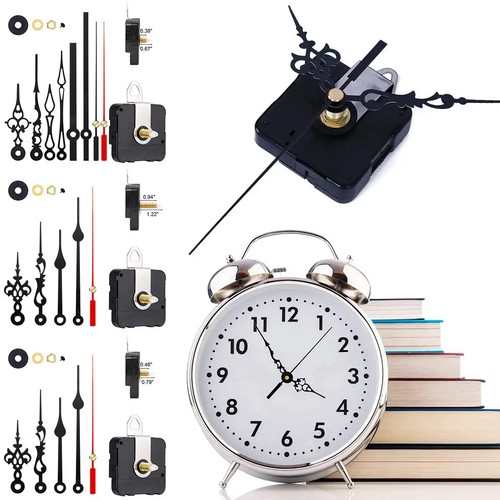 DIY Clock Movement Mechanism Hands Wall Repair Tool Parts Kit Long Shaft Silent
