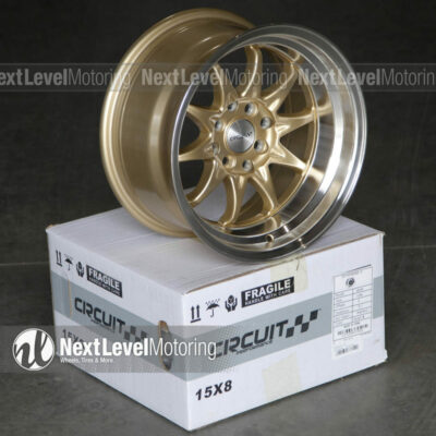 Circuit Performance CP29 15x8 4x100 4x114.3 +0 Gold Wheels Fits Mazda Miata MX-5