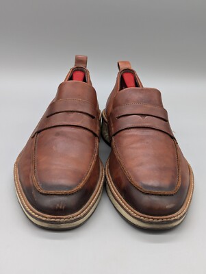 ECCO ST.1 Hybrid Penny Loafer Leather Shoes SlipOn Cognac Brown Mens Sz 13-13.5 ECCO ST.1 Hybrid Leather Penny Loafers Shoes Slip On Cognac  main image 3