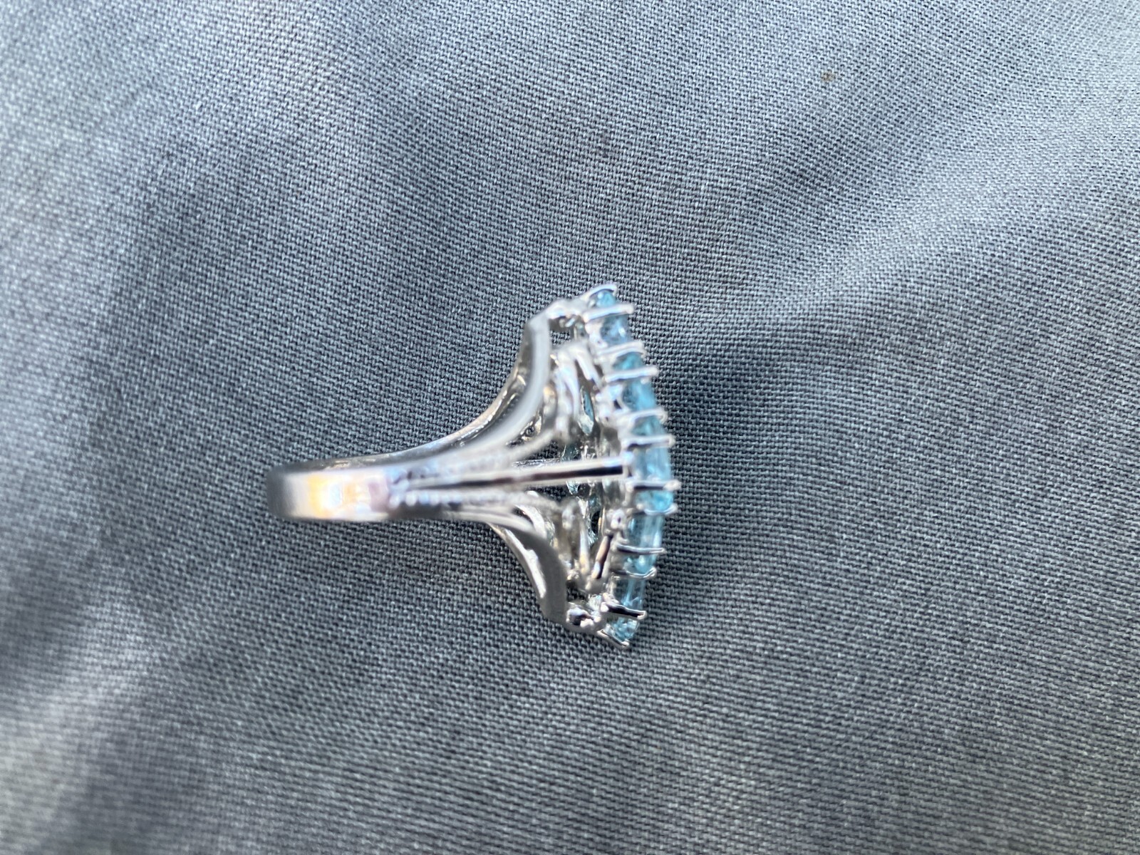 SETA Sterling Silver Statement Ring Sky Blue Topa… - image 9