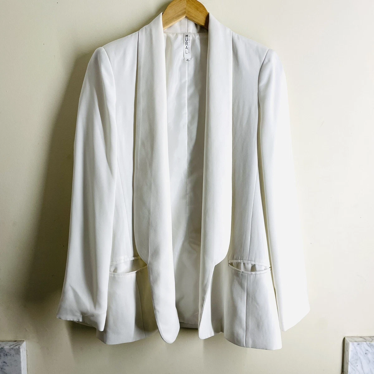 Mural white blazer cheap